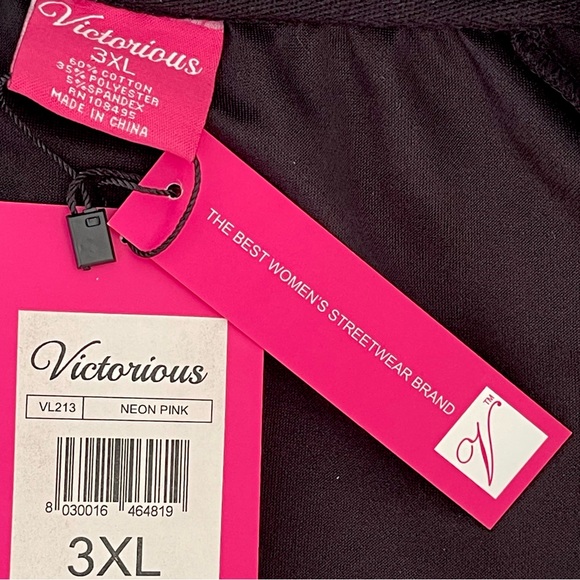 Victorious Colorblock Reflective Neon Stripe Band Jacket Activewear Zip Pockets - Picture 10 of 11